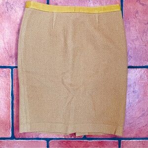 Boden textured wool lined Pencil Skirt mustard